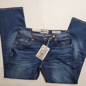 Blue Straight Jeans Modern Fit. Man